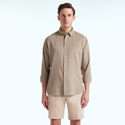 TECH LINEN SHIRT MOCHA