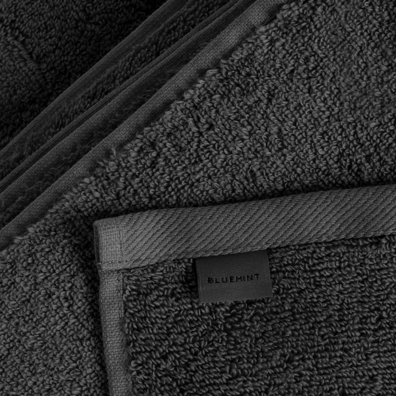 Bluemint Bm bath towel set dark grey towel