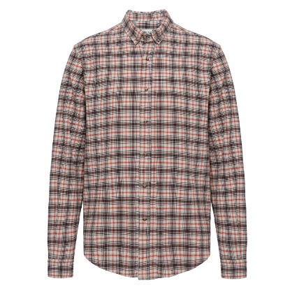 MALCOLM CRINCKLED BROWN CHECKED