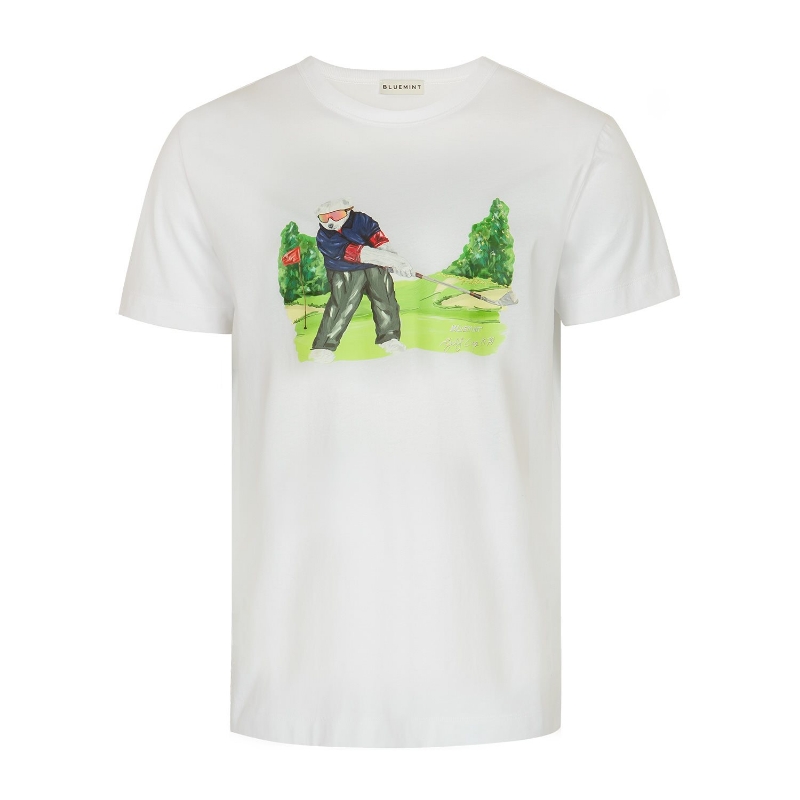 Bluemint Ricci printed golf bear t shirt