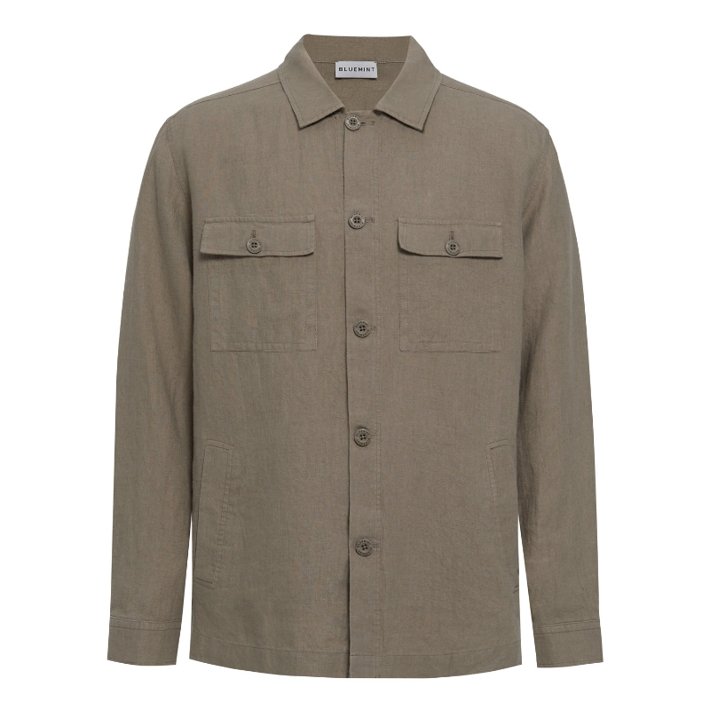 LINEN OVERSHIRT STONE