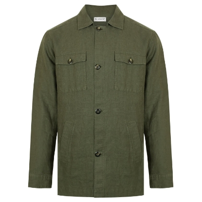 LINEN OVERSHIRT KHAKI