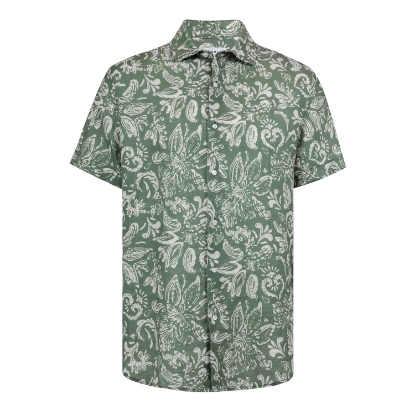 LUCA SHORT SLEEVE PRINTED RAINFOREST PAISLEY