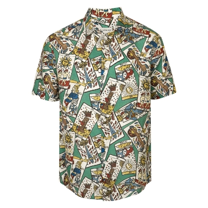 LUCA SHORT SLEEVE PRINTED GREEN TAROT