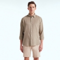 TECH LINEN SHIRT MOCHA