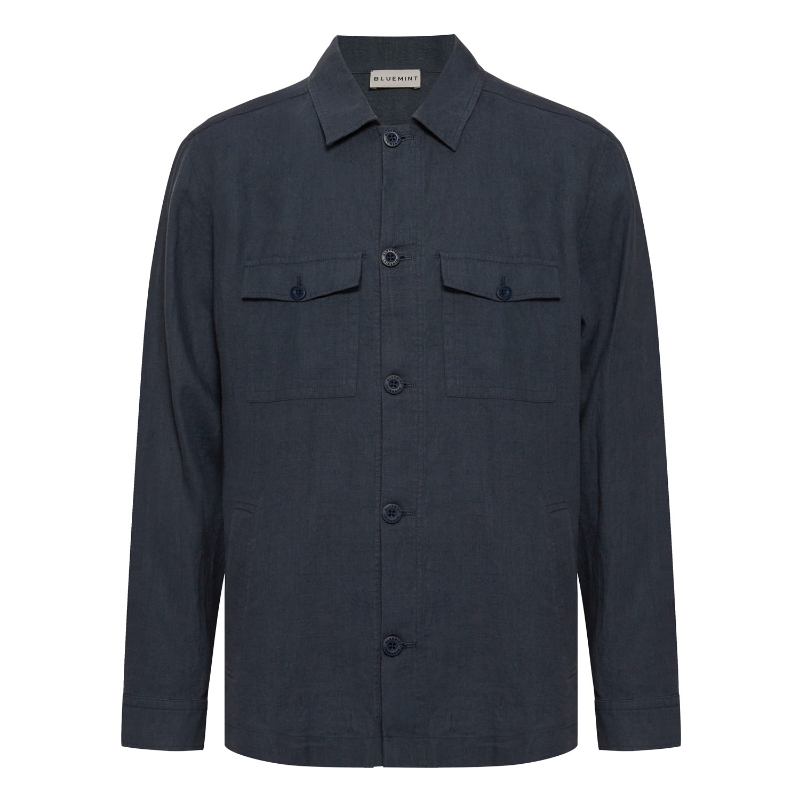 LINEN OVERSHIRT MIDNIGHT	