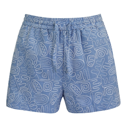 DIANE CHAMBRAY BLUE EMBROIDERY